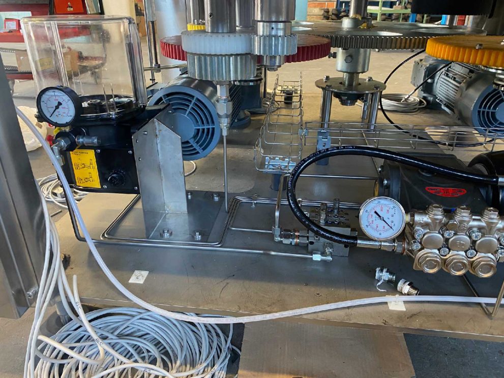 Impianto di Lubrificazione macchina sciacquatrice bottiglie